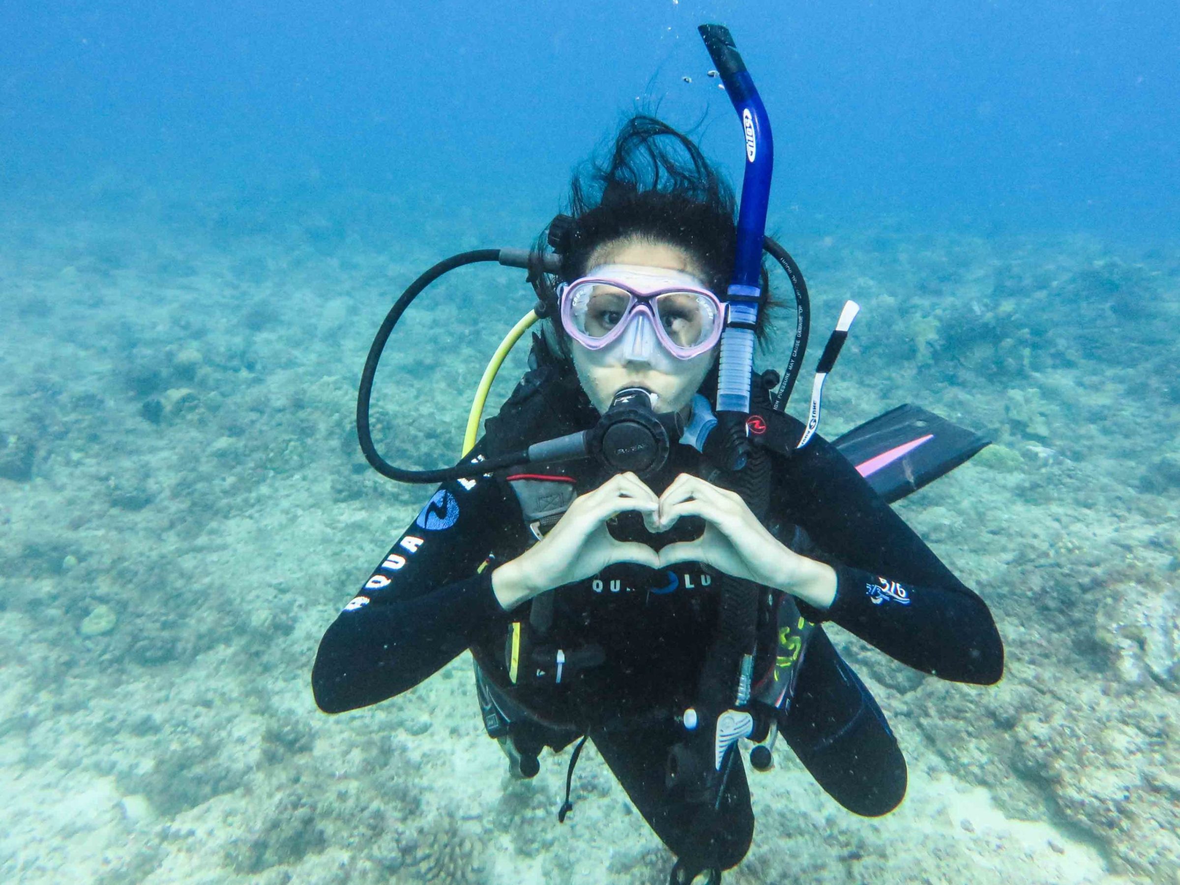 a man swimming in the water